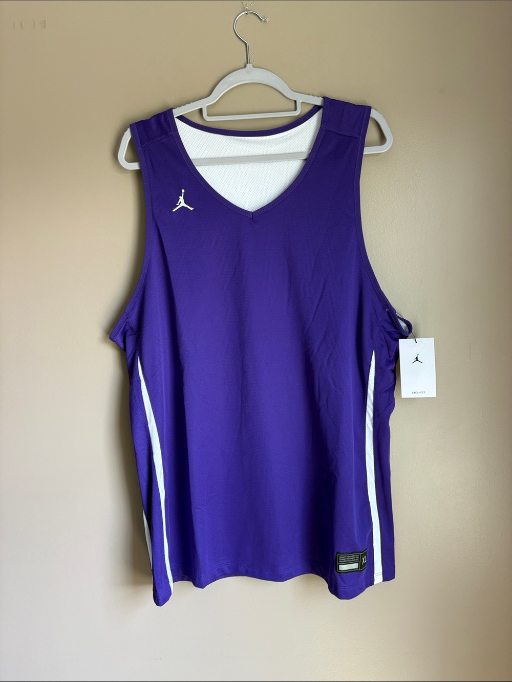 Jordan Purple Basketball Jersey with White Trim